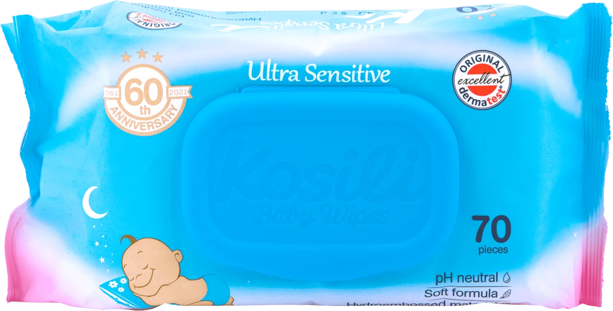 Ultra Sensitive  vlažne maramice - plave, 70 kom