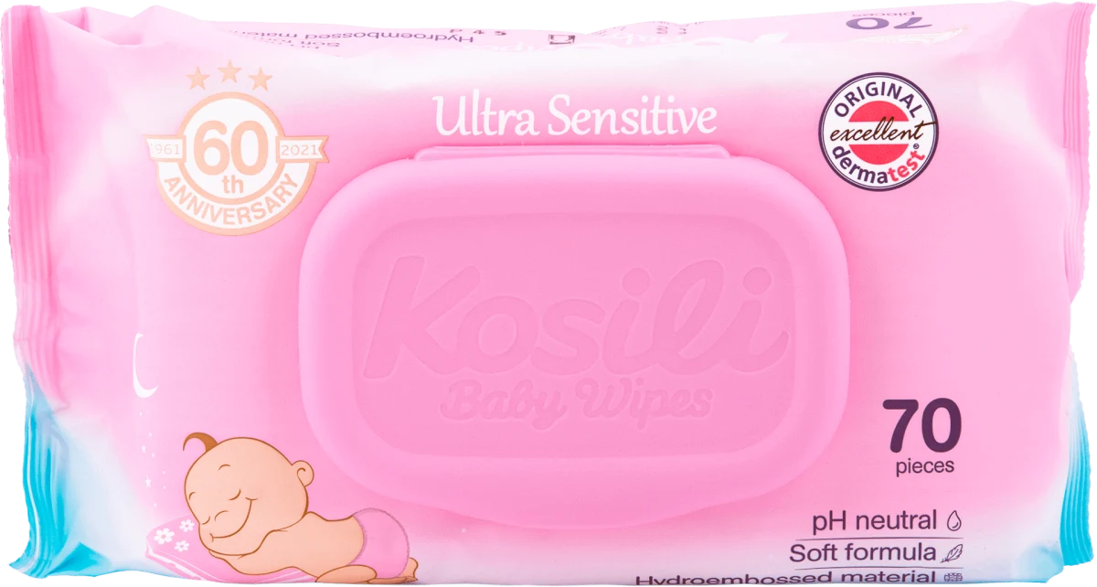 Ultra Sensitive  vlažne maramice - roze, 70 kom