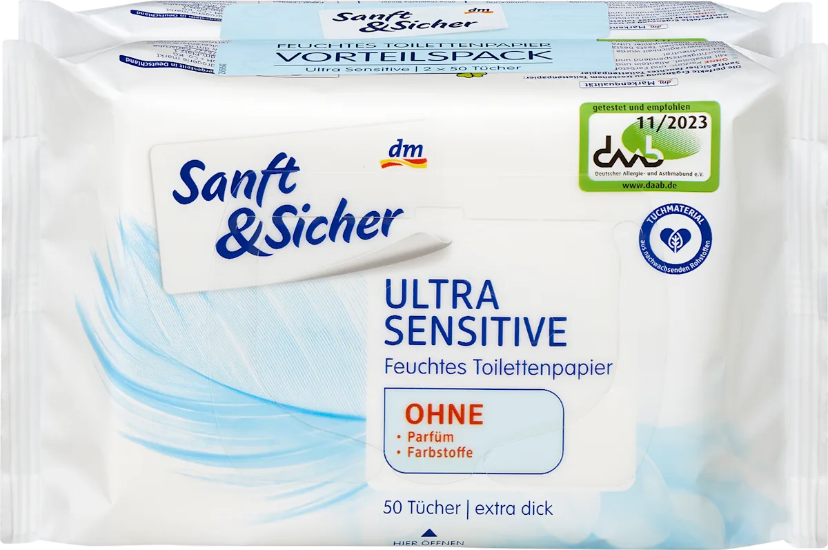 ULTRA SENSITIVE vlažni toalet papir, 2x50kom, 100 kom