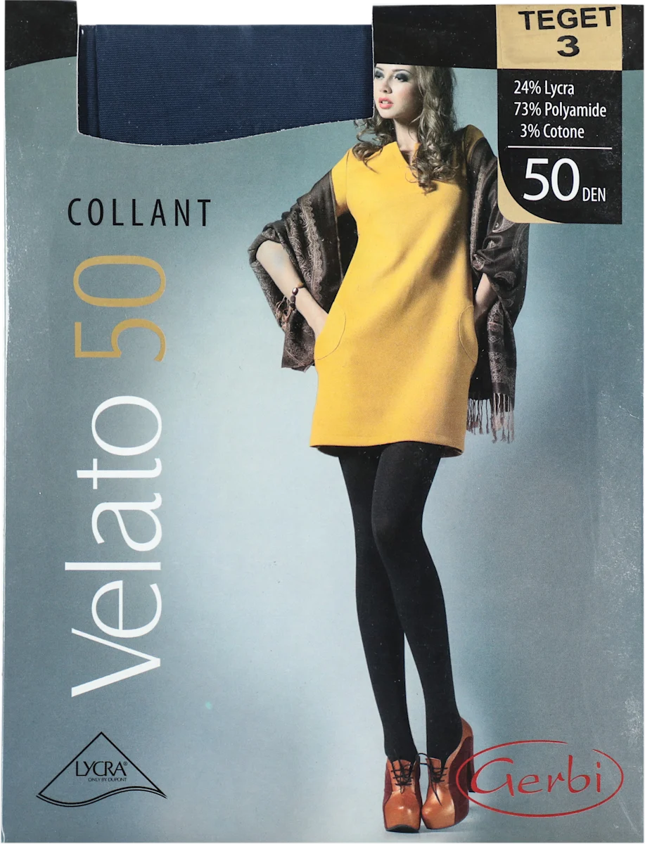 Velato hulahopke 50 DEN, teget boja, veličina 3, 1 kom