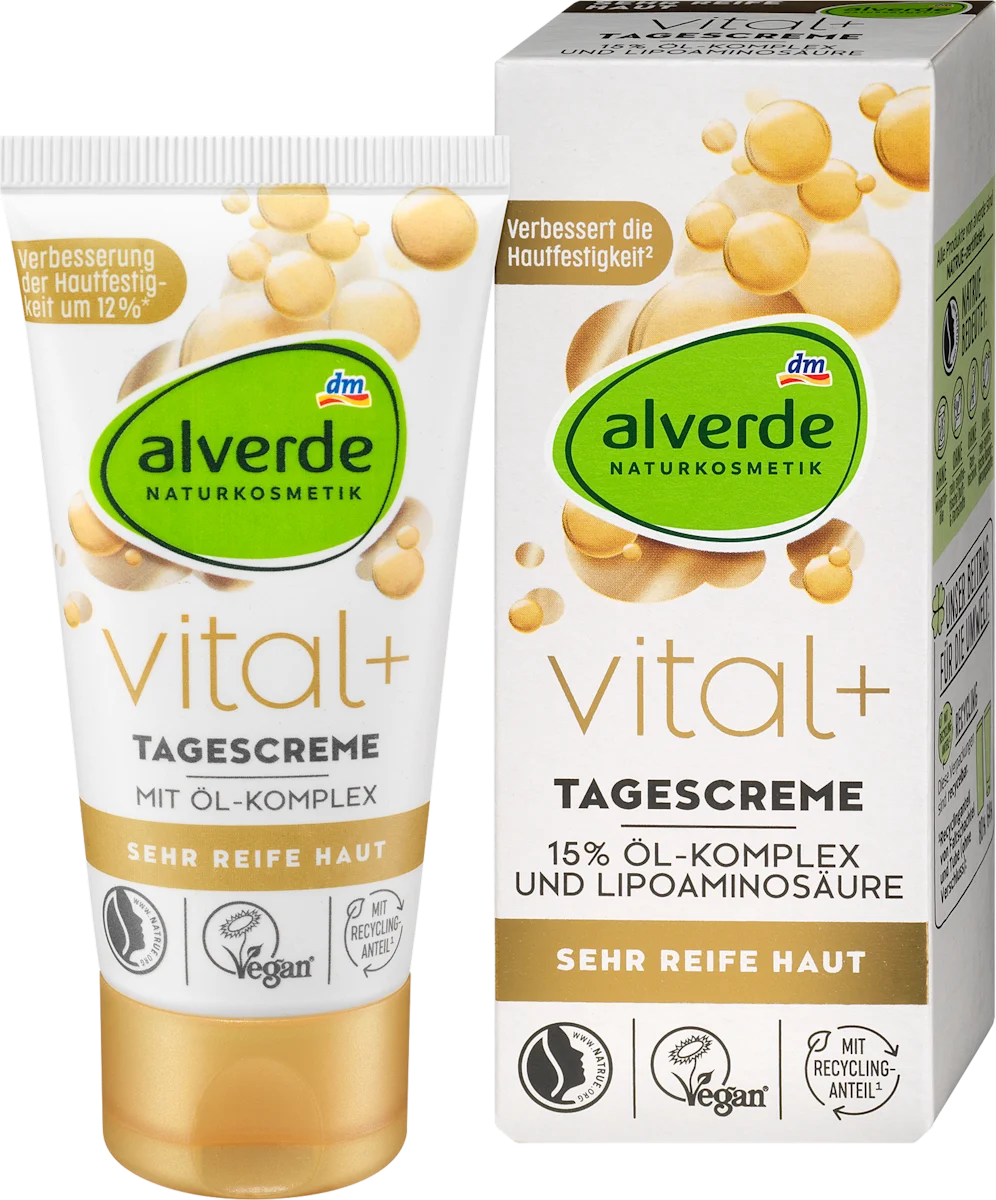 vital+ dnevna krema za lice sa uljanim kompleksom, 50 ml