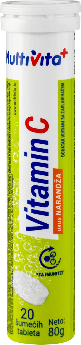 Vitamin C šumeće tablete – narandža, 20 kom