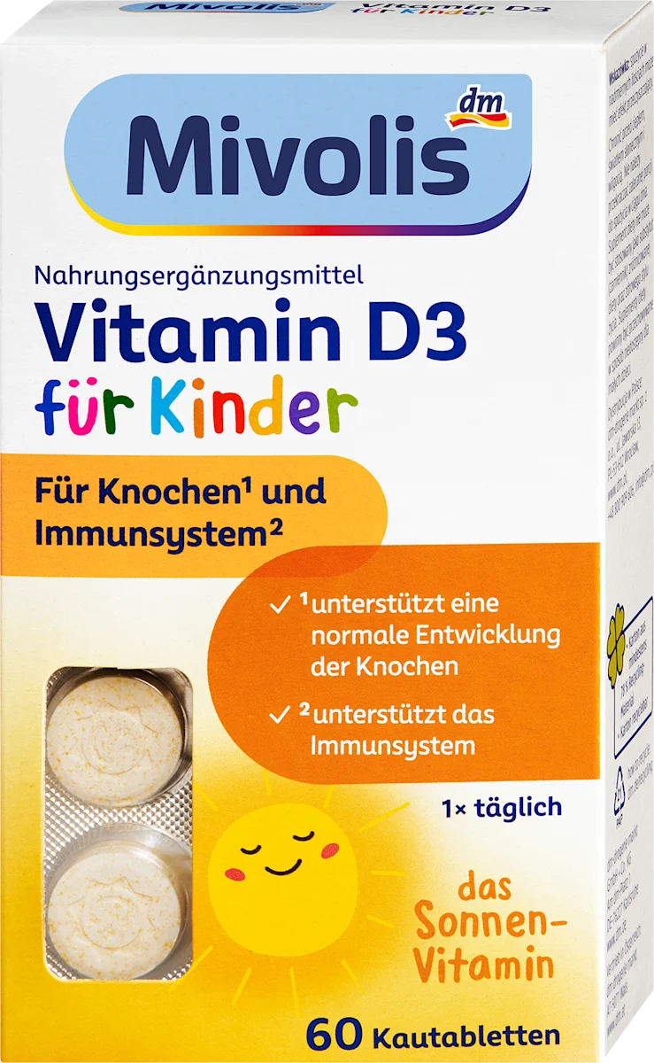 Vitamin D3 tablete za decu, tablete za žvakanje, 60 kom