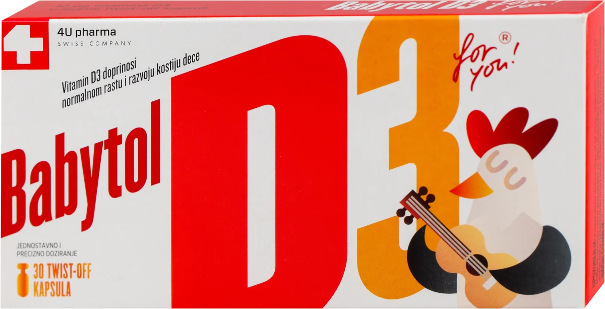 Vitamin D3, twist off kapsule, 30 kom