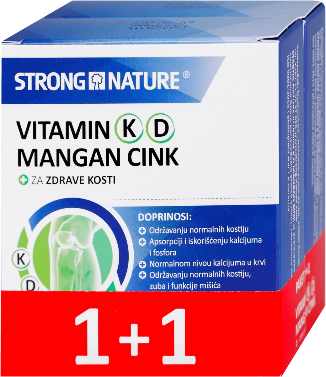 VITAMIN K D MANGAN CINK, 1+1 (30 kapsula + 30..., 60 kom