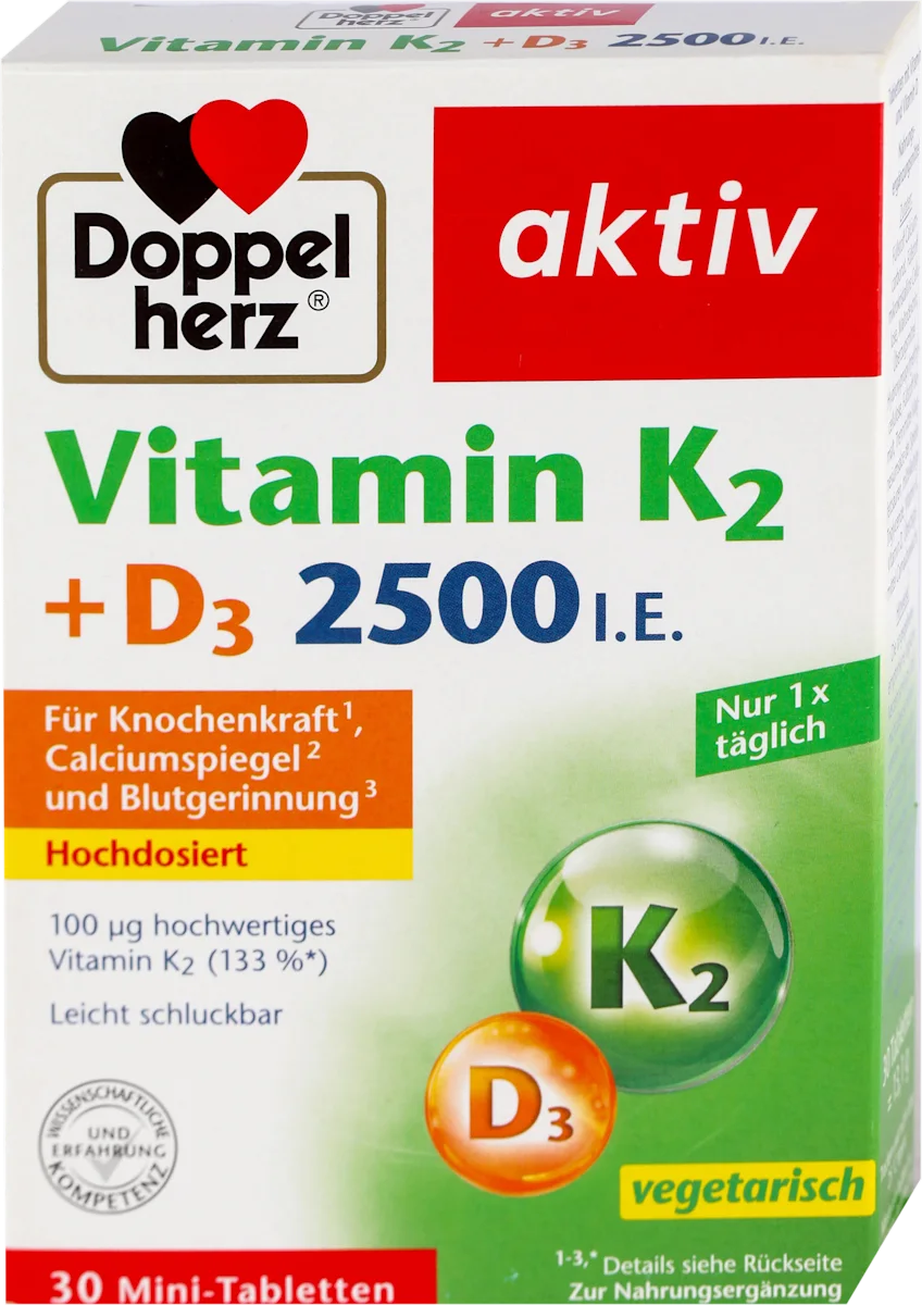 Vitamin K2 + D3 2500 IJ tablete, 30 kom
