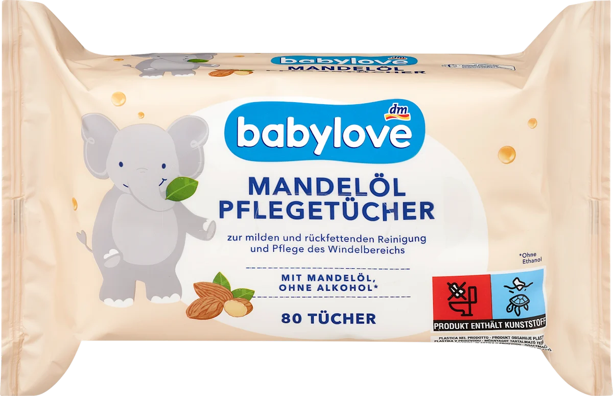 Vlažne maramice za bebe sa bademovim uljem, 80 kom