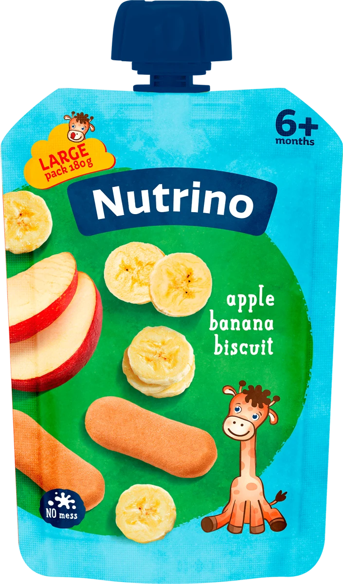 Voćna kaša jabuke i banane sa keksom, od 6.meseca, 180 g