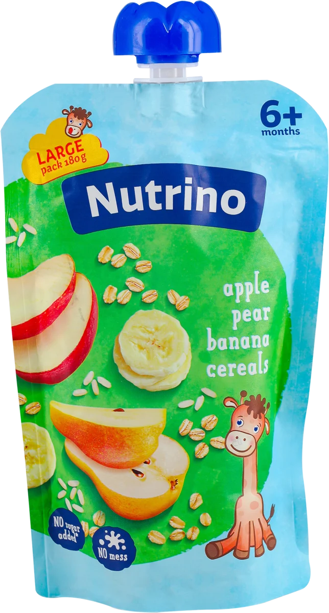 Voćna kaša jabuke, kruške, banane sa žitaricama,..., 1 kom
