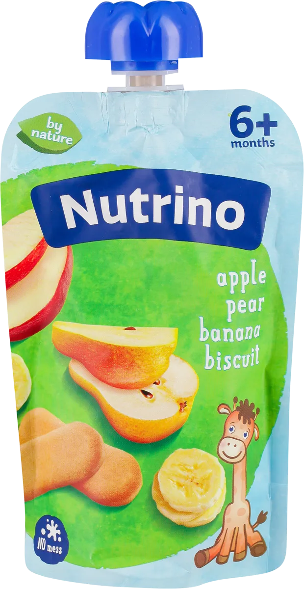 Voćna kaša jabuke, kruške i banane, sa dodatkom..., 100 g