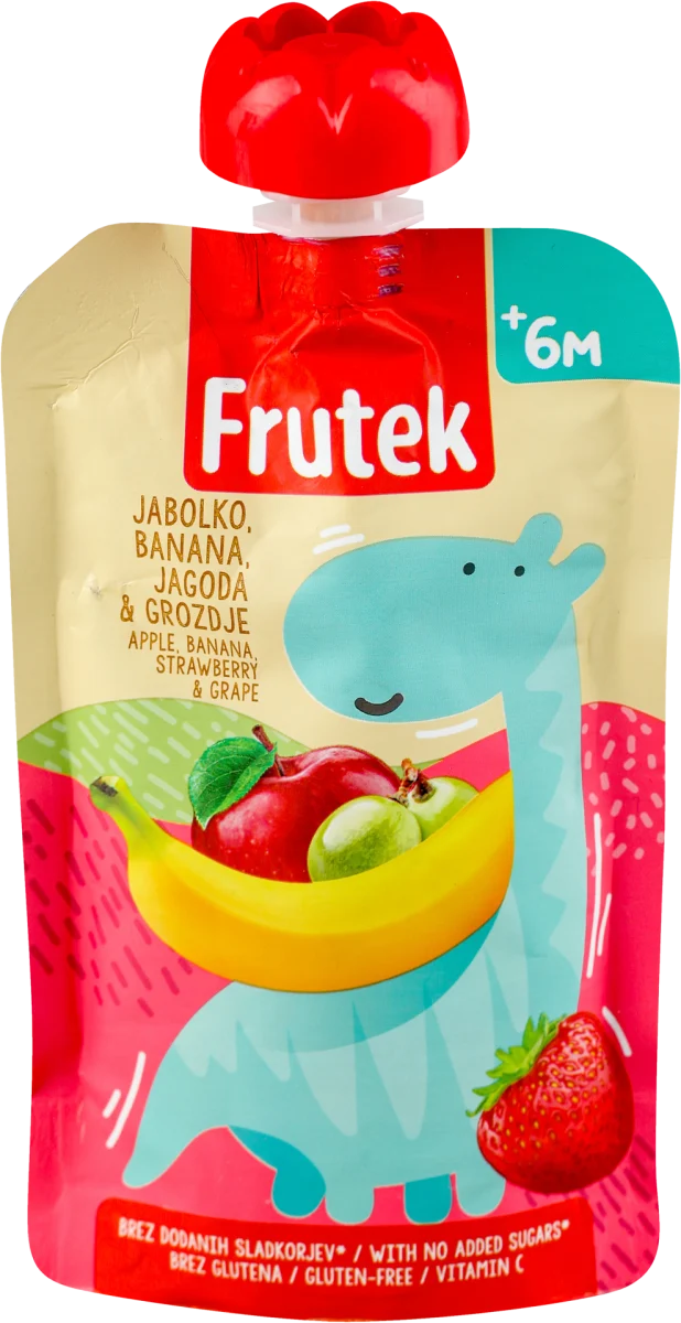 Voćna kašica- jabuka, banana, jagoda i crveno..., 100 g