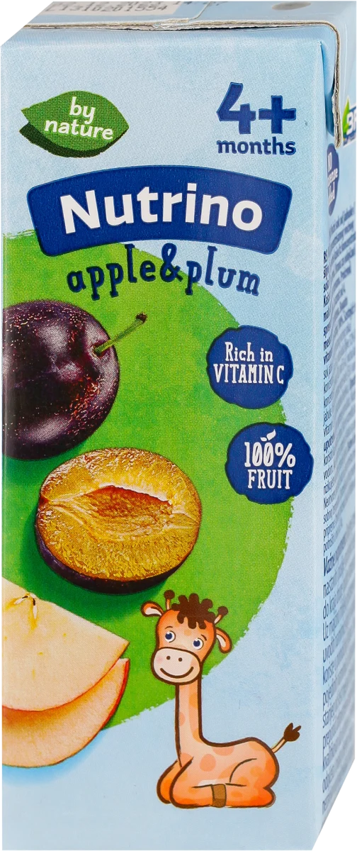 Voćni sok od jabuka i šljive, od 4. meseca, 200 ml