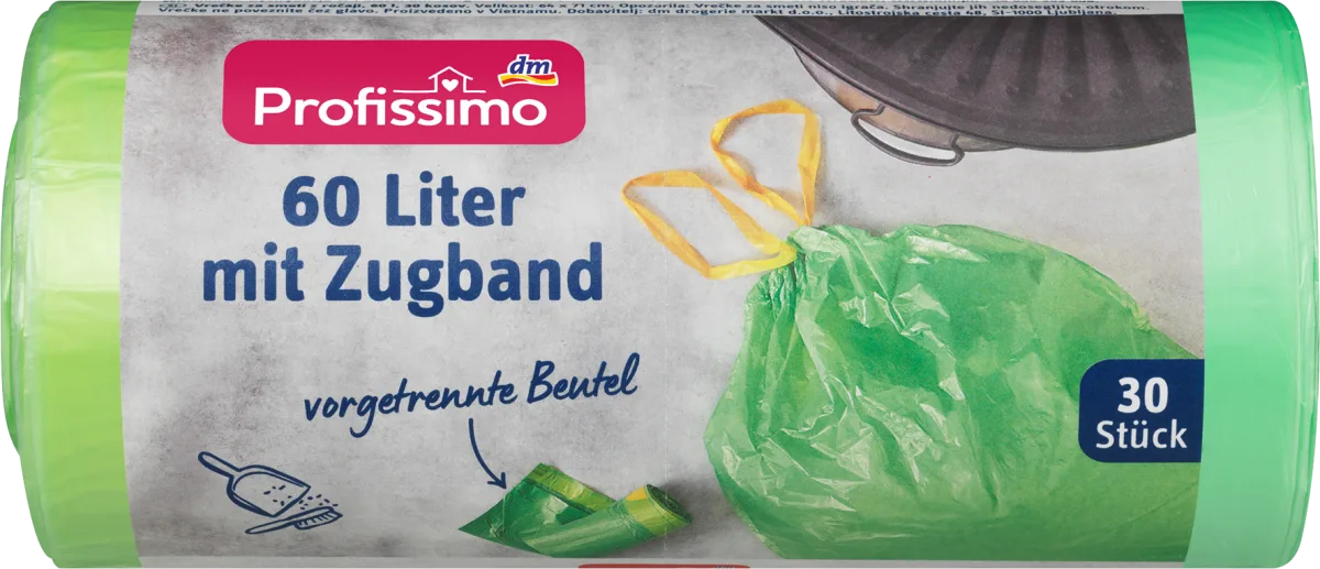 Vreće za smeće sa trakom 60 l, 30 kom