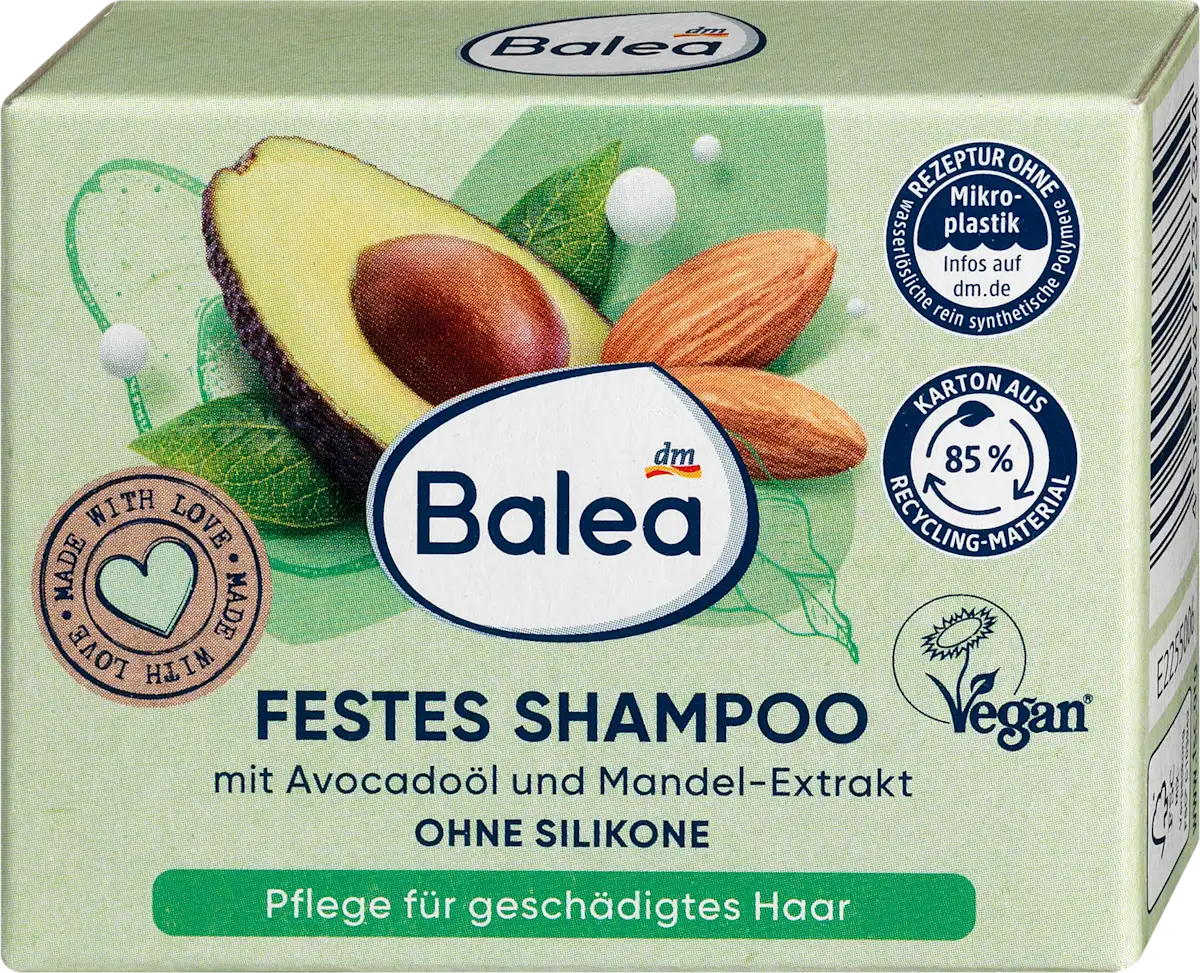 Čvrsti šampon - ulje avokada i ekstrakt badema, 60 g