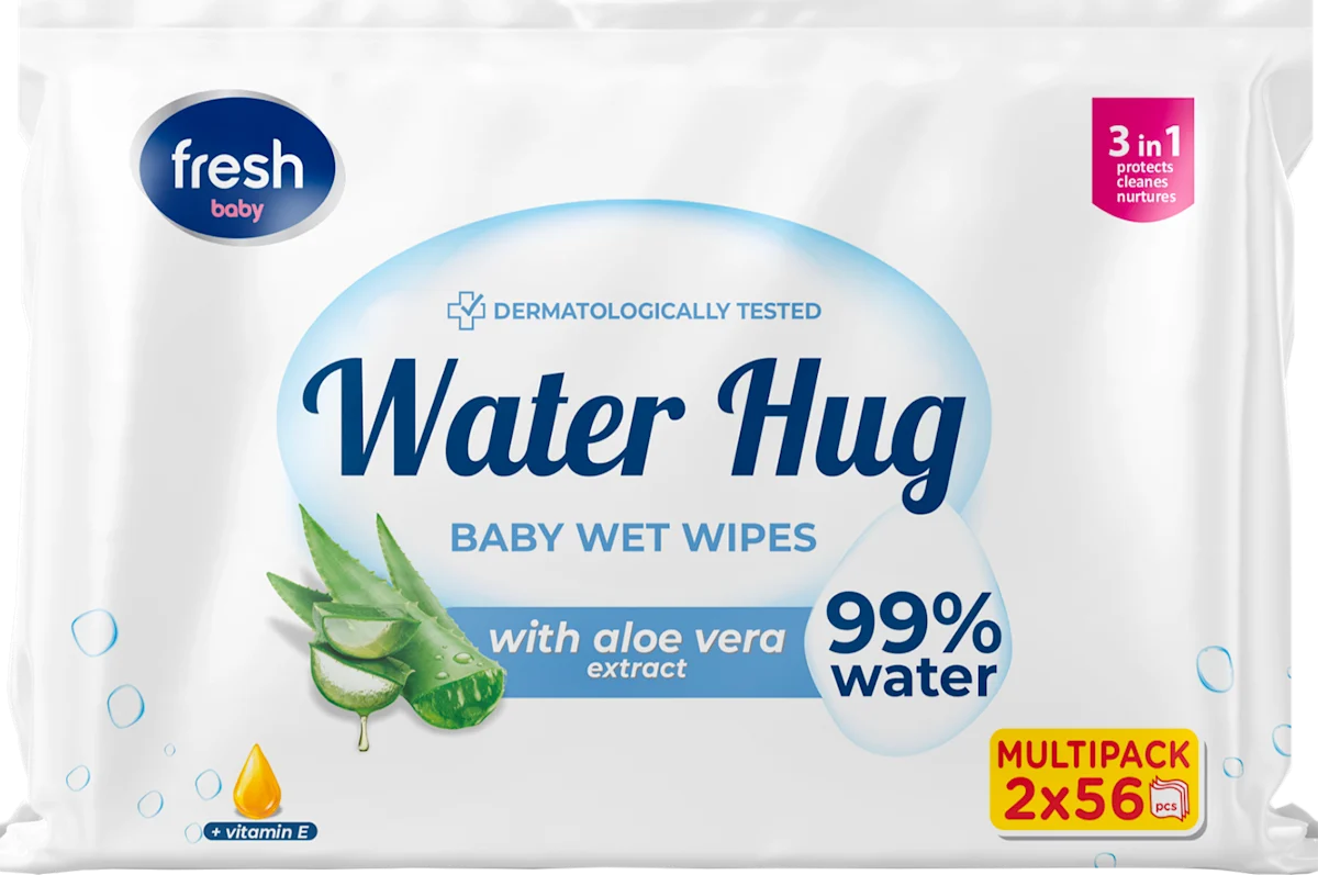 Water Hug vlažne maramice sa 99% vode, 112 kom