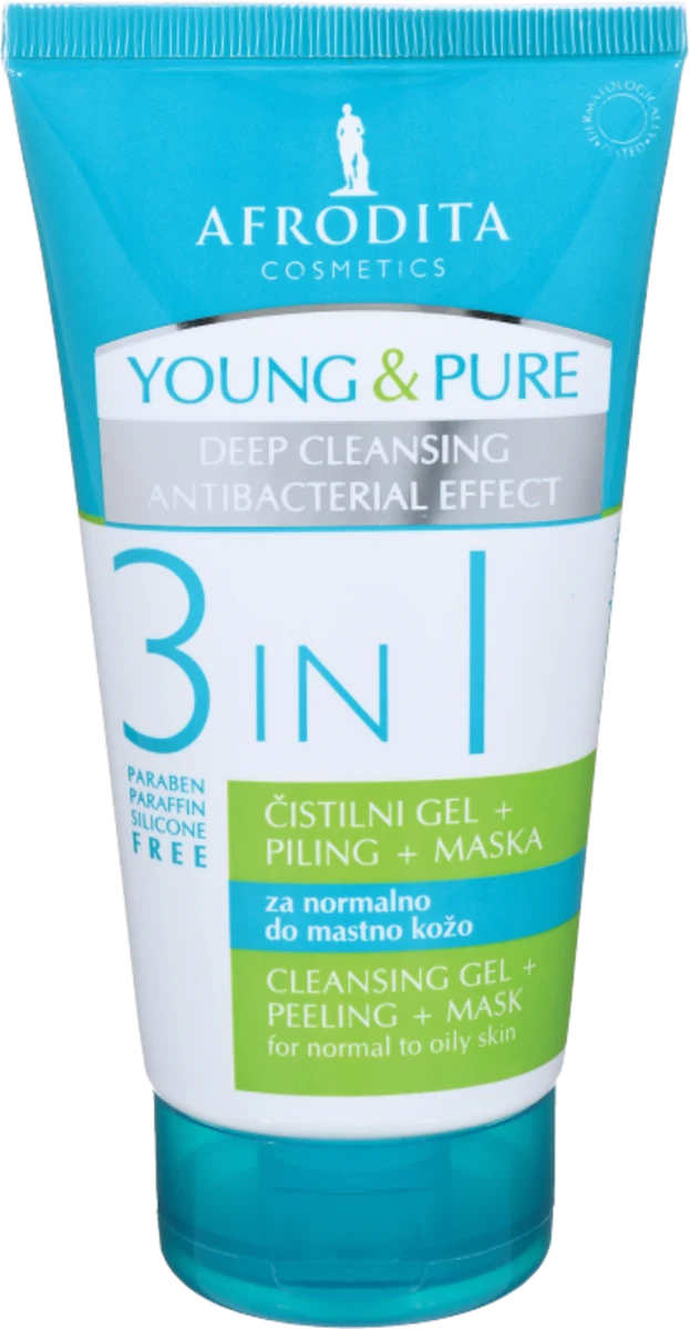 YOUNG & PURE 3U1 gel za čišćenje +piling +maska, 150 ml