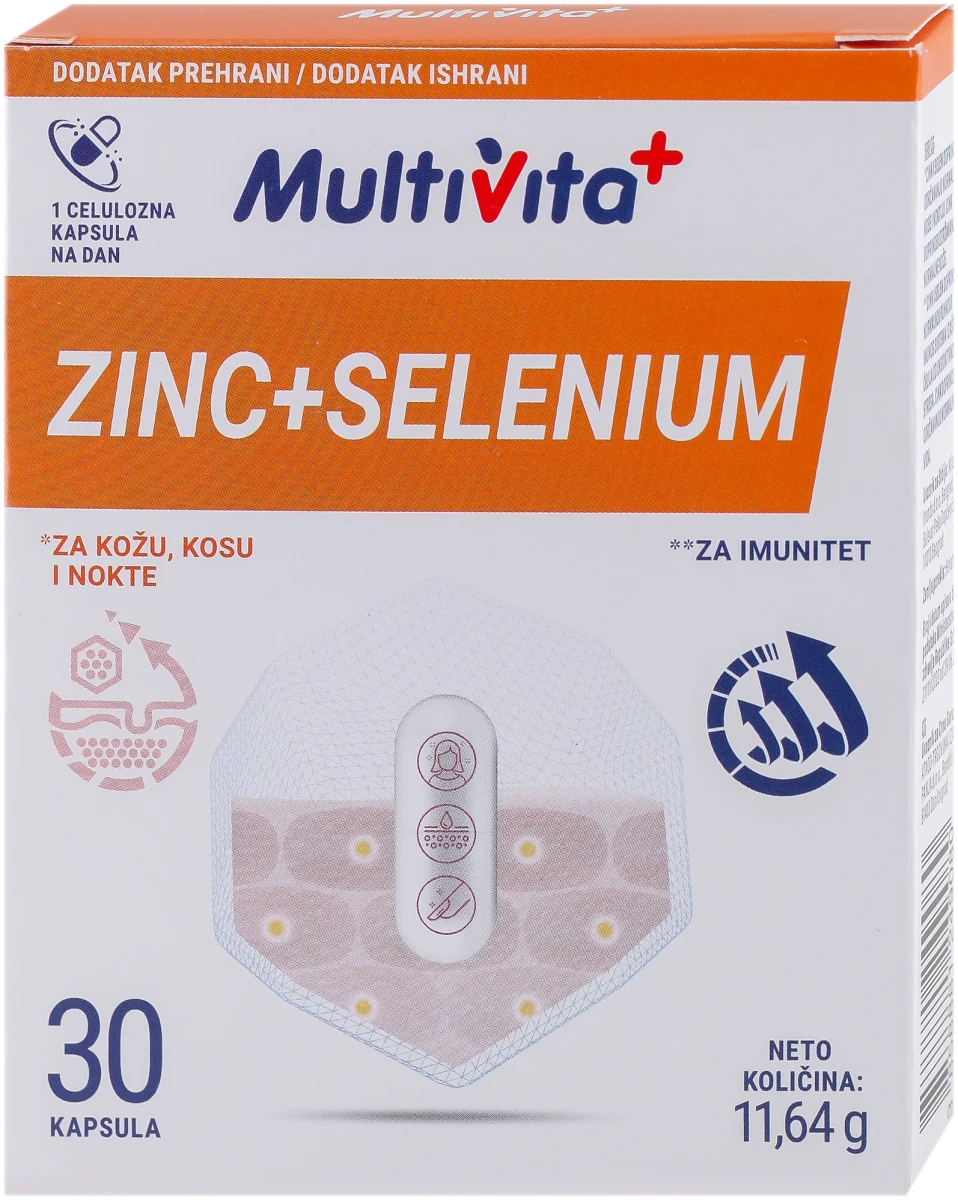 ZINK + SELENIUM kapsule za imunitet, kožu, kosu i..., 30 kom