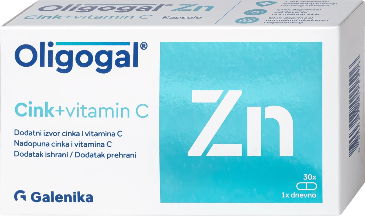 Zn dodatak ishrani - Cink + vitamin C, 30 kom