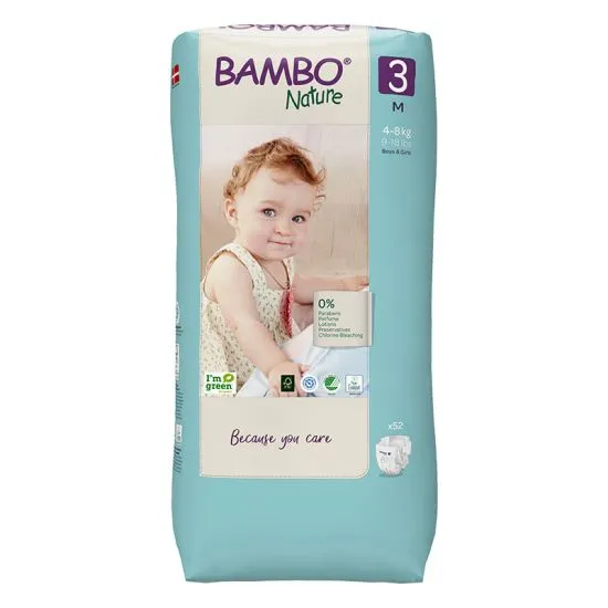 Bambo Nature Eco-Friendly 3 pelene, 52 komada