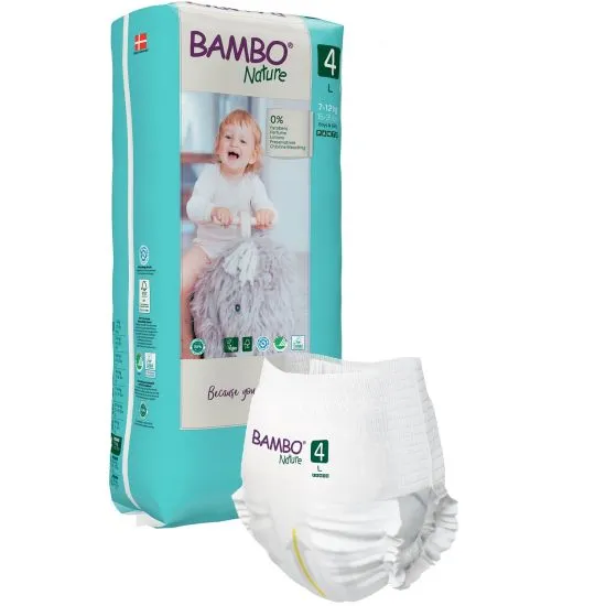 Bambo Pelene  Nature Eco-Friendly 4 gaćice (7-12kg) 40 komada