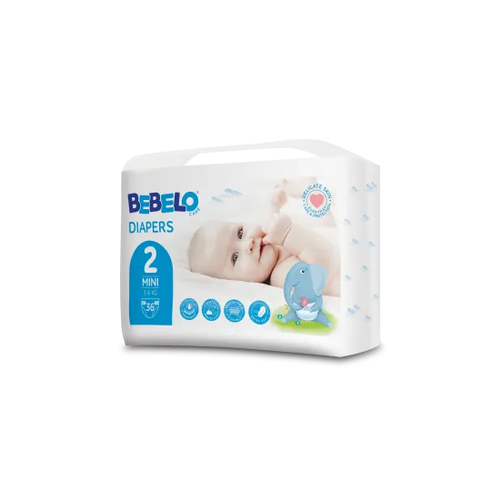 Bebelo® pelene Mini 2 (3-6kg), 36 komada