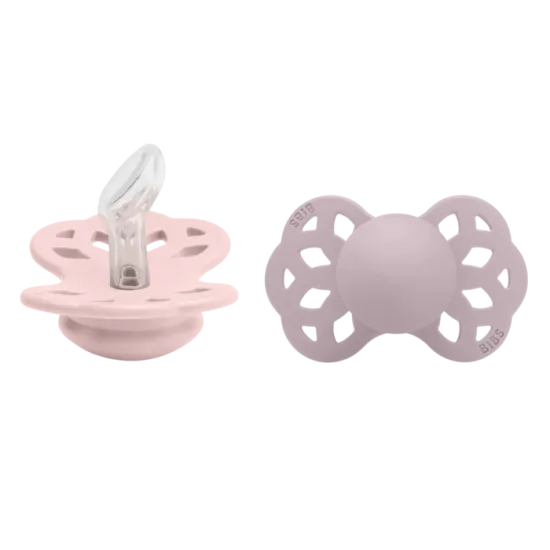 Bibs varalica Infinity Silicon Blossom & Dusky Lilac 0-6m