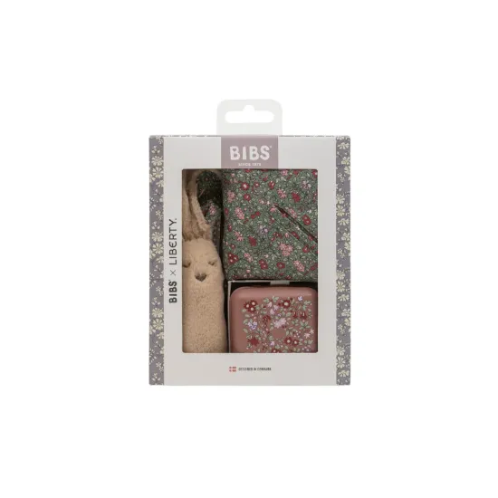 Bibs x liberty x-mass poklon set Chamomile Lawn Woodchuch