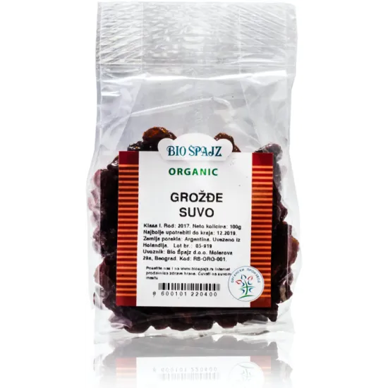 Bio Špajz Suvo grozđe 100g