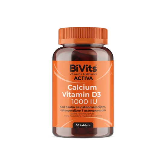 BiVits Activa Calcium Vitamin D3 1000IU, 60 tableta