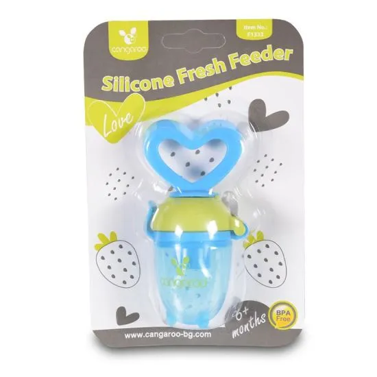 Cangaroo silikonska mljackalica za bebe Love - Blue
