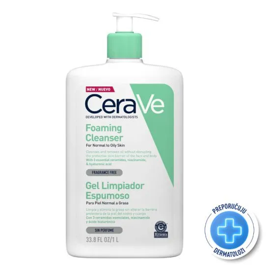 CeraVe Penušavi gel za čišćenje kože  za normalnu do masnu kožu 1 l