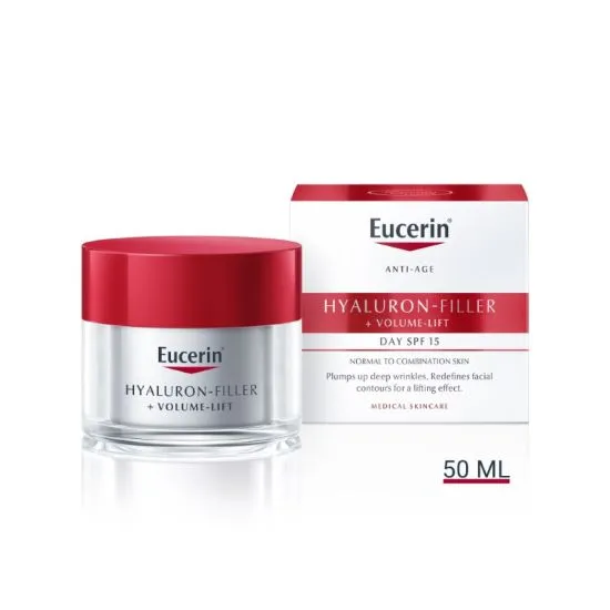 Eucerin Hyaluron-Filler + Volume-Lift dnevna krema za normalnu i mešovitu kožu spf15 50 ml