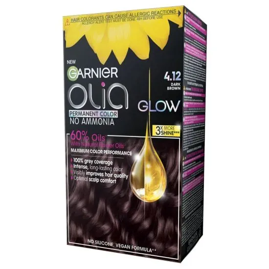 Garnier Olia Glow 4.12 Tamno smeđa farba za kosu