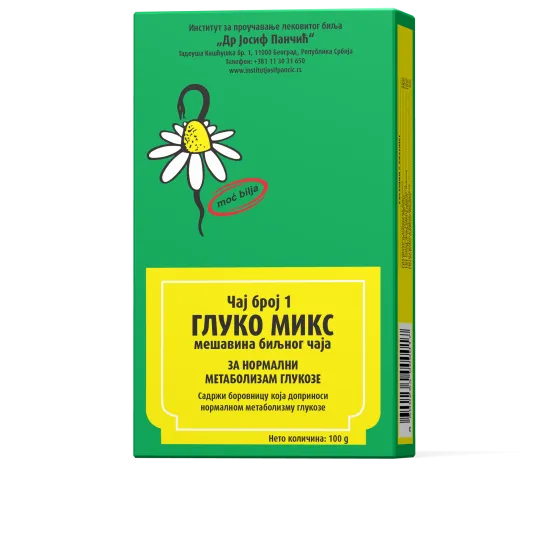Gluko Mix - mešavina biljnog čaja za normalni metabolizam glukoze (Čaj broj 1) 100 g