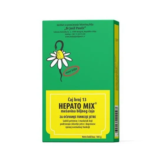 Hepato Mix - mešavina biljnog čaja za očuvanje funkcije jetre (Čaj broj 13) 100 g