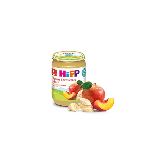 Hipp kašica banana i breskva u jabuci 190g