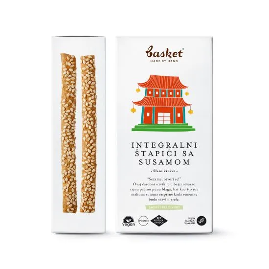 Integralni stapići sa susamom 100gr