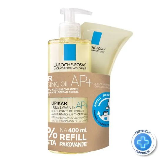 La Roche Posay PROMO Lipikar ulje 400ml + Refill 400ml (50%)
