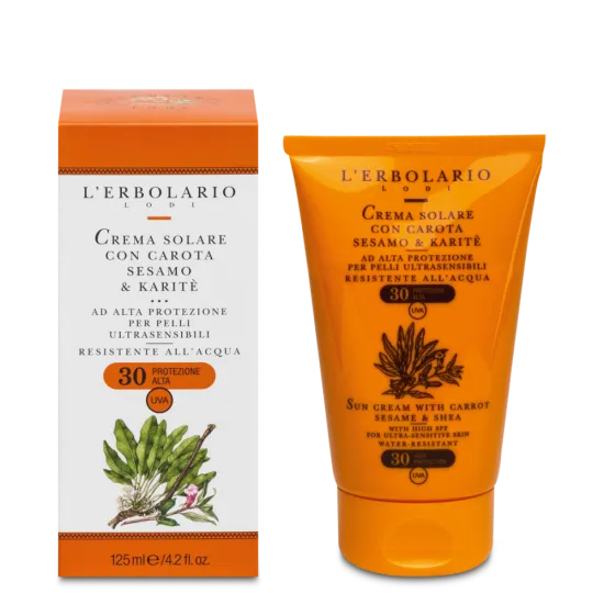 Lerbolario krema za zaštitu od sunca za jako osetljivu kožu SPF 30, 125 ml