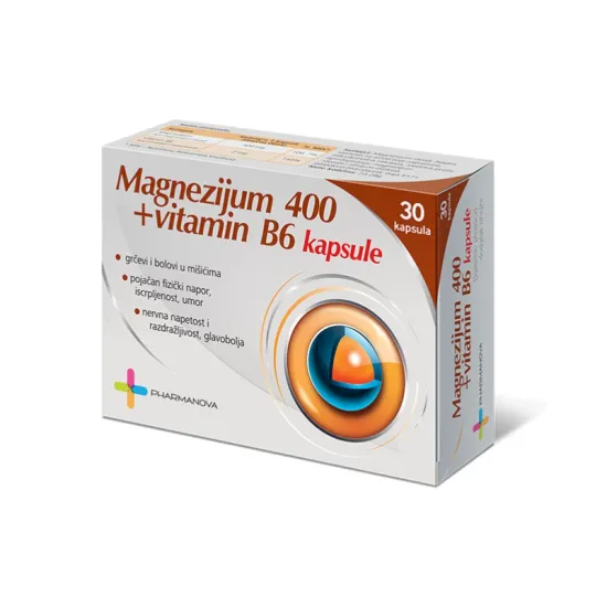 Magnezijum 400 + B6 30 kapsula