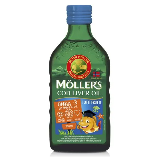 Moller’s Omega-3 ulje jetre bakalara, ukus tutti-frutti 250ml