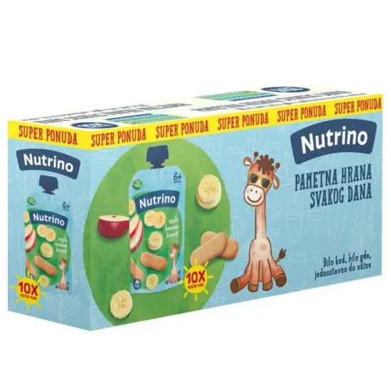 Nutrino kids kopak jabuka, banana, keks 10x100g