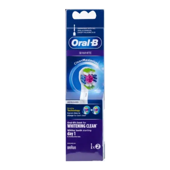 Oral B 3D WHITE nastavak za električnu četkicu za zube, 2 komada