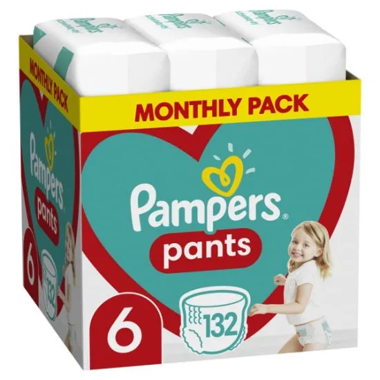 Pampers  Pants Monthly Pack Pelene gaćice S6 15+kg 132 komada