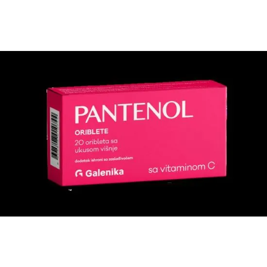 Pantenol sa vitaminom C 20 oribleta sa ukusom višnje