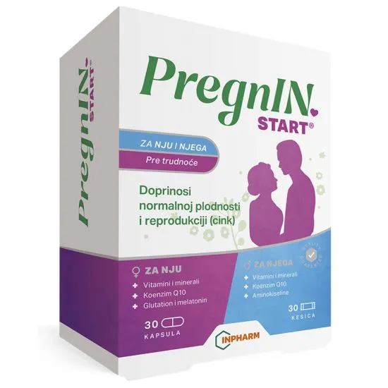 PregnIN start, pre trudnoće 30 kapsula + 30 kesica