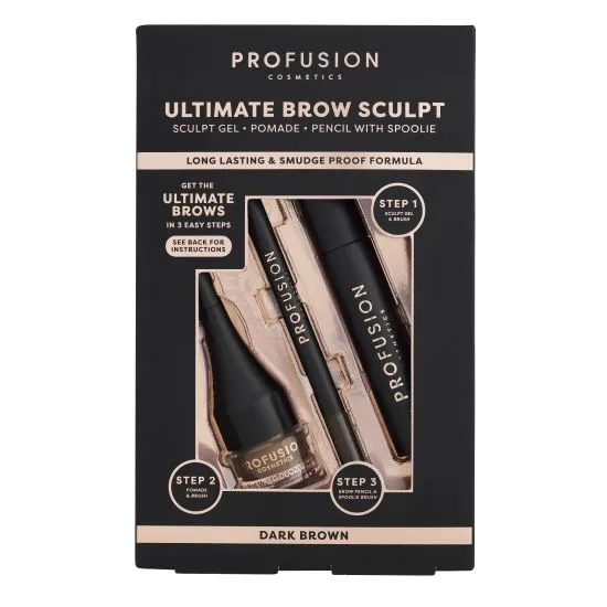 Profusion Ultimate Brow Sculpt set za obrve - Dark Brown