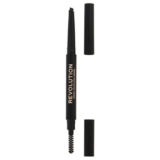 Revolution Duo Brow olovka za obrve Dark Brown 0,25g