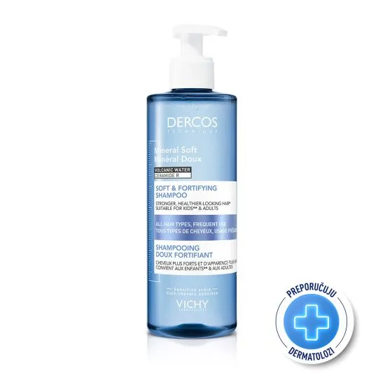 Vichy Dercos Mineral Soft - Gentle & Strengthening šampon 400ml