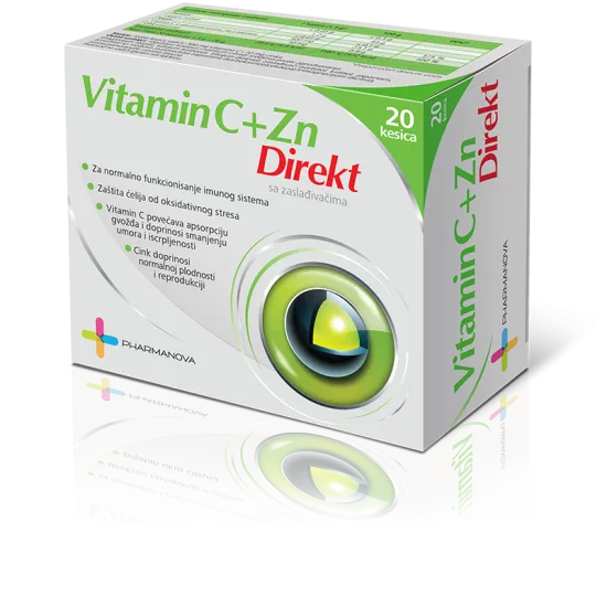 Vitamin C + Zn Direkt 20 kesica